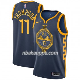 Golden State Warriors Klay Thompson 11 2018-19 Nike City Edition Navy Pelipaidat Swingman - Miesten